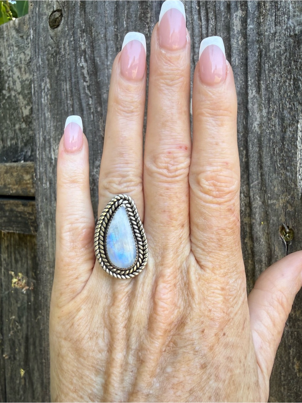 Size 6 New Moonstone Sterling Silver Ring Handmade by Silversmith Fregoso